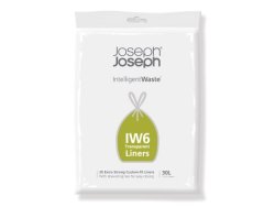 Joseph Joseph IW6 30L Custom-fit Bin Liners Pack Of 20 Transparent