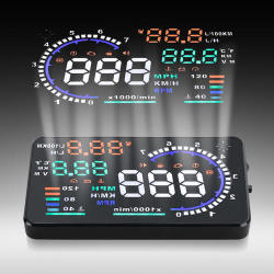 Universal 5.5" Screen Hud Head-up Display System Windshield Projector Speedometer For Obd Ii Car