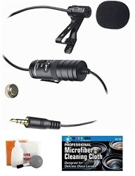 External Lavalier Microphone With 20' Audio Cable + Accessory Bundle For Canon Vixia Hf R500-r600-r700 Hd Video Camcorder