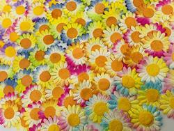 100 PC MINI Daisy Mulberry Paper Mixed Color Flower 10 Mm Supplies Card Scrapbooking Embellishment Diy Wedding Doll House F036