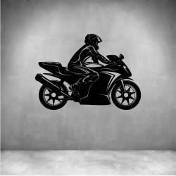 Motorcycle Man - Matt Silver L 600 X H 400MM