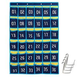 Zkoo Numbered Classroom Sundries Closet Pocket Chart For Cell Phones Holder Wall Door Hanging Organizer 36 Pocket