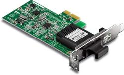 Trendnet Low Profile 100BASE Sc Fiber Pcie Adapter Supports Fiber Connections Up To 2 Km 1.2 Miles TE100-ECFXL