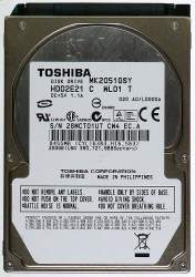 200GB Toshiba 2.5" Sata 7200RPM 16MB Notebook HD