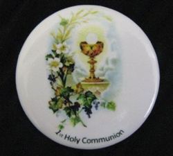 1ST Holy Communion Chalice Button Pin
