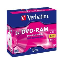 Verbatim Dvd-ram 4.7GB 3X 5PK Jewelca