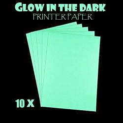 Cisinks A4 Glow In The Dark Photoluminescent Printing Paper 10 Sheets 8.27" X 11.7