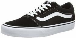 Vans Men's Low-top Sneakers Black Suede Canvas Black White C24 10 UK