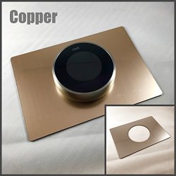 Decorative Rectangle Nest Thermostat Wall Plates Copper