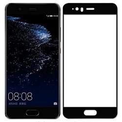 Merssavo Huawei P10 Tempered Glass Screen Protector 3D Curved Full Cover High Definition Film Protector -black