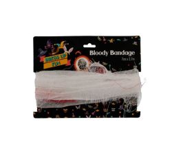 Bloody Bandage - Halloween Decorations - White - 7 Cm X 2.7 M - 10 Pack