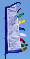 6 Foot Tall Vertical Prayer Flags - Purification Of Karma Prayers From Radiant Heart Studios
