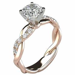 Silver Ring Ottatat For Women Bridal Zircon Diamond Elegant Engagement Wedding Band Ring Valentine's Day Present To Wife Comfort Slim Fit Elegant Friendship Lovers