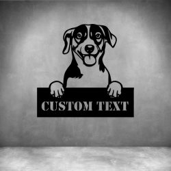 Jack Russell With Custom Text - 600MM Matt Black