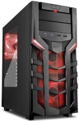 Sharkoon 4044951018192 DG7000 Atx Tower PC Gaming Case Red With Side Window