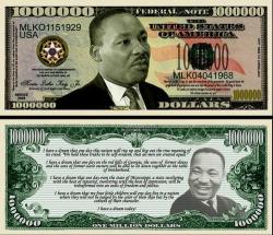 Martin Luther King Million Dollar Bill