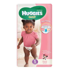Huggies Gold Girl Size 5 pack of 50 nappies