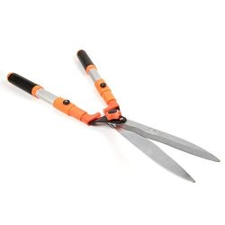 T-mai Hedge Shears For Trimming Borders Grass Bushes.tree Pruner Grass Shears SK-5 High Carbon Steel Blades Hedge Clippers Retractable Non-slip Handles 25" Handles With 8" Extension