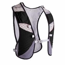 Women Summer Running Vest Outdoor Adjustable Reflective Hydration Backpack Accessories For Marathon Black