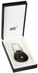 Montblanc Meisterstuck Black Leather And Steel Key Fob 14085