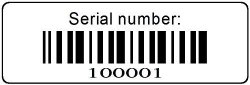 1000 Serial Number Bar Code Labels 1-1 2" X 1 2" Sequential Barcode Stickers Roll - Consecutive Number - Custom Printed Smudge Resistant