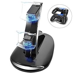 Fnado PS4 Controller Charger Charging Station Charging Station Stand For Sony Playstation 4 PS4 Controller And PS4 Pro Controller