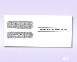 500 Envelopes Designed For 3 Up Laser W-2 Forms