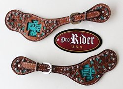 Western Riding Cowboy Boots Leather Spur Straps Tack 7420