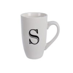 Mug - Household Accessories - Ceramic - Letter S Design - White - 3 Pack