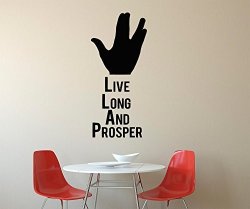 Assorted Decals Wall Decals Mural Vinyl Decor Spock Live Long And Prosper Star Tre GMO0390
