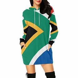 LUMOS3DPRINT South Africa Flag Women's Hoodie MINI Dress