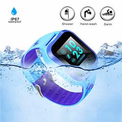 Ltain Waterproof Kids Watch Gps Tracker Phone Smartwatches With Sos Emergency Alarm Camera Flashlight Remote Control Math Game Electronic Learning Toys For Children Girls