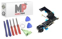 Iphone 5S Charge Charging Port Cable Prime Repair Kit With Certified Repair Tools- Mobileprime Black - 821-1596-A 821-1667