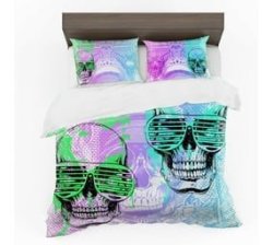 Skeleton His And Hers Duvet Cover Set - King XL