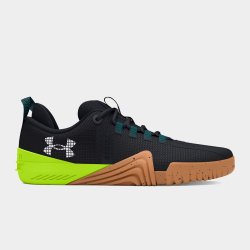 Under Armour Mens Tribase Reign 6 Black teal white Training Shoes