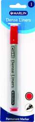 Marlin Dense Liners Permanent Marker - Red