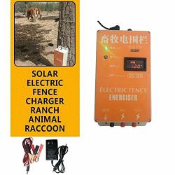 Moomax Electric Fence Energizer Charger XSD-280B 10KM Solar High Voltage Pulse Electric Fencing Controller For Animal Poultry Farm Voltage Display Ordinary Type