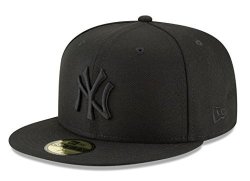 New Era 59FIFTY Hat Mlb Basic New York Yankees Black black Fitted Baseball Cap 7 1 8