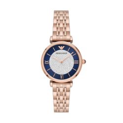 Emporio Armani Gianni T-bar Rose Gold-tone Stainless Steel Women's Watch AR11423