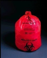 Pt 47-71 71- Bag Biohazard Ultra-tuff 41X31" 30-33 Gallon Red 100 CA By Medical Action Industries