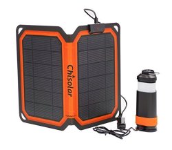 Getchance 7.5W 5V Foldable Solar Panel Charger Portable Powerport Solar With A Unique Camping Light For Iphones Ipods Samsung Android Smart Cell Phones And