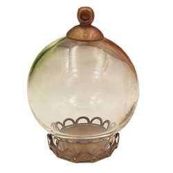 10SET 25 15MM MINI Empty Clear Glass Globe Bottle With Findings Set Glass Dome Cover Glass Vial Pendant Bronze Lace