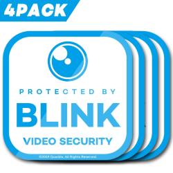 Quarble Waterproof Window Decals For Blink Xt Camera Home Security SYSTEM-4PACK Blue Blue