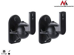 Maclean - MC-526 Pair Of Speaker Wall Brackets 2 Units Supports Up To 3.5 Kg Hifi Satellite