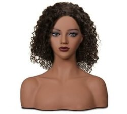Wig Cosplay 14" Deep Curly Full Lace Frontal Wig 100 Unprocessed Human Hair