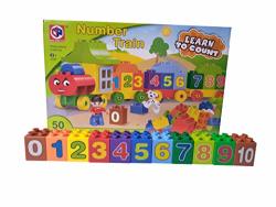 Fixturedisplays 50-PIECE Number Train My First Number Train Preschool Toy Building Set 18811-NPF