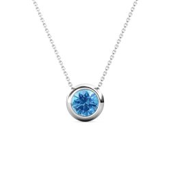 DESTINY Moon December topaz Birthstone Necklace With Swarovski Crystals