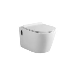 Bijiou Amoour Suspended Toilet Wall Ceramic Hung Pan + Seat in White
