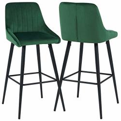 Duhome Elegant Lifestyle Bar Stools Set Of 2 Barstools Velvet Stool Modern Bar Chairs With Green Bar Stool Kitchen Stools Dining Chairs