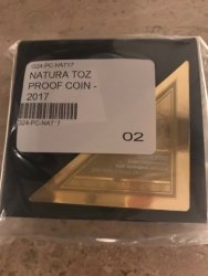 New 2017 Natura 1 10TH Springbok Gold Coin Certificate Number 2